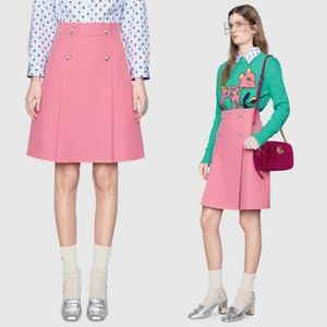 Gucci high-waist a-line cady crepe skirt